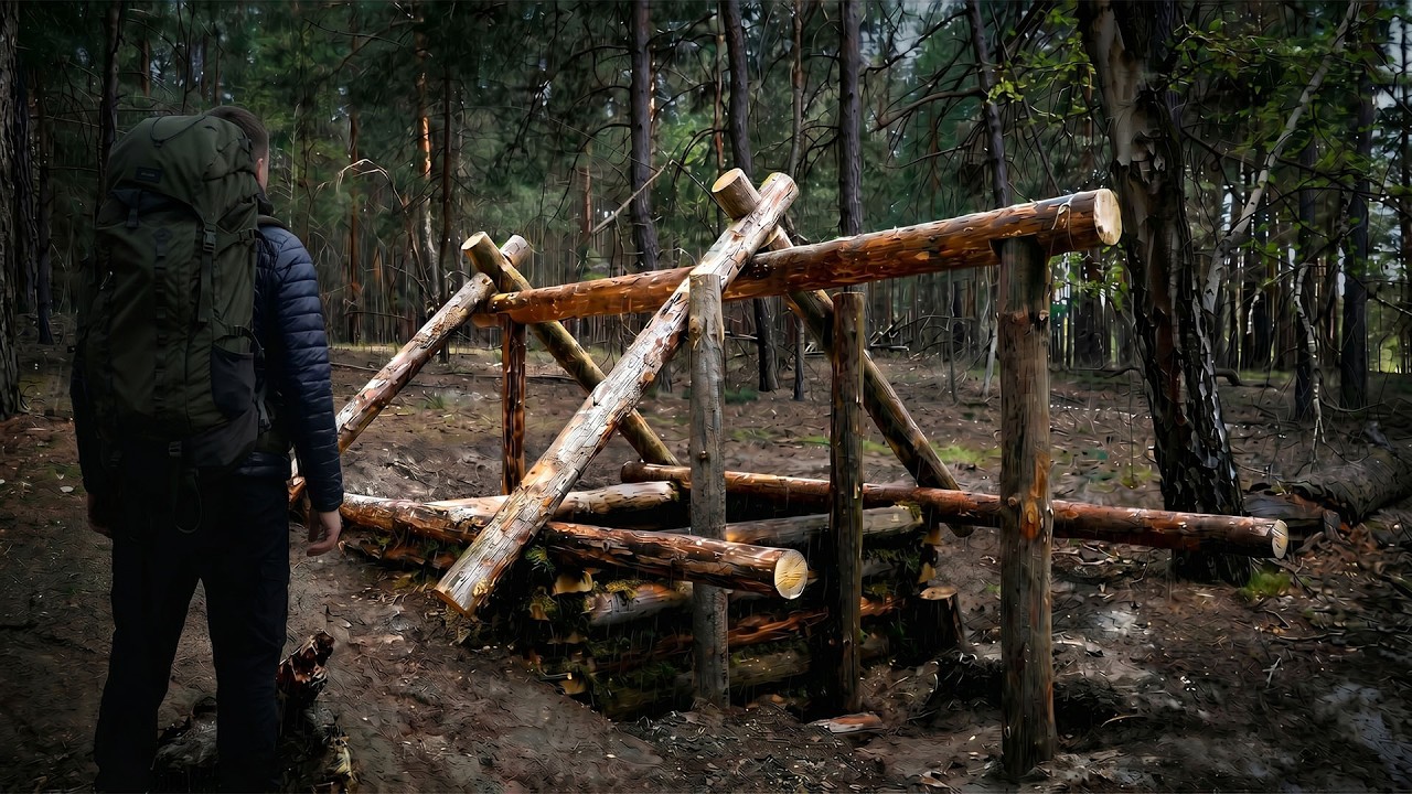 Building a Dugout Shelter in the Wild Forest | Part 1