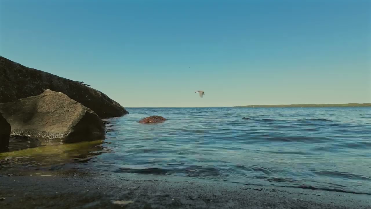 Tiny Waves and Water Sounds | Relaxing Nature Sounds | Lake Näsijärvi, Tampere, Finland | ASMR