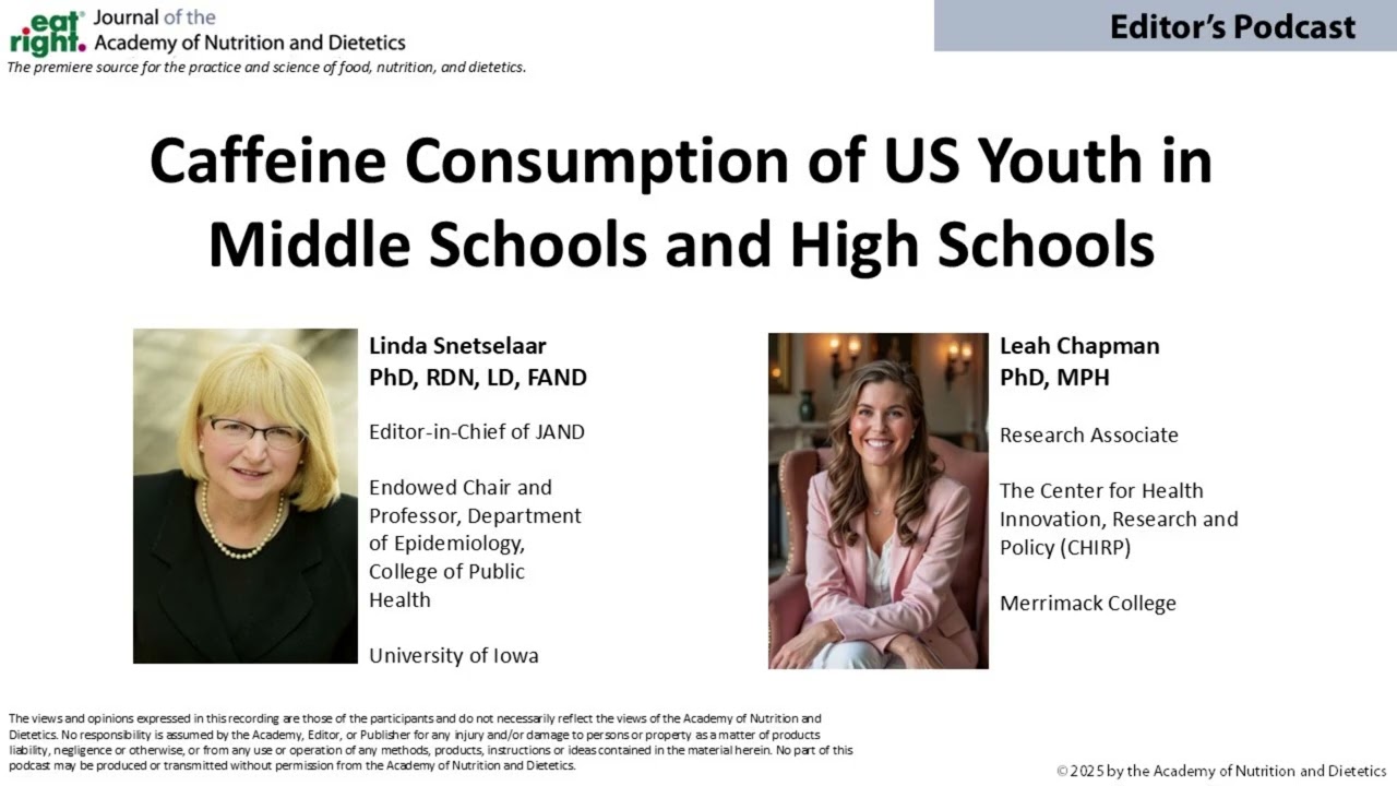 Caffeine Consumption of US Youth in Middle Schools and High Schools
