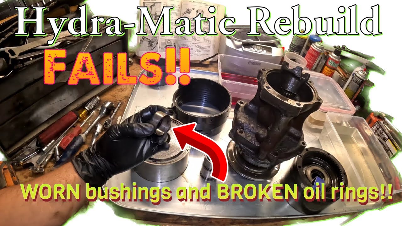 Dual Range Hydra-Matic Rebuild STRUGGLE!! Broken oil rings and worn bushings! (Part. 2)