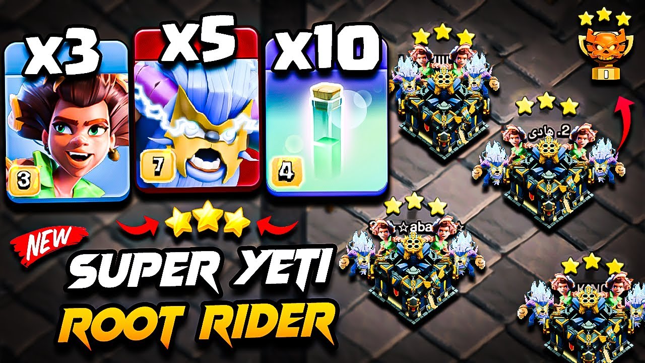 Th17 SUPER YETI Attack With ROOT RIDER (Town Hall 17) | Best TH17 Attack Strategy With SUPER YETI