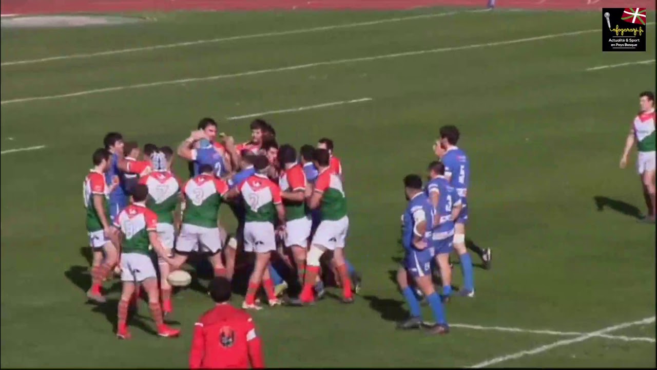 Saint- Jean- de-Luz contre Anglet Olympique derby très tendu deux cartons rouges