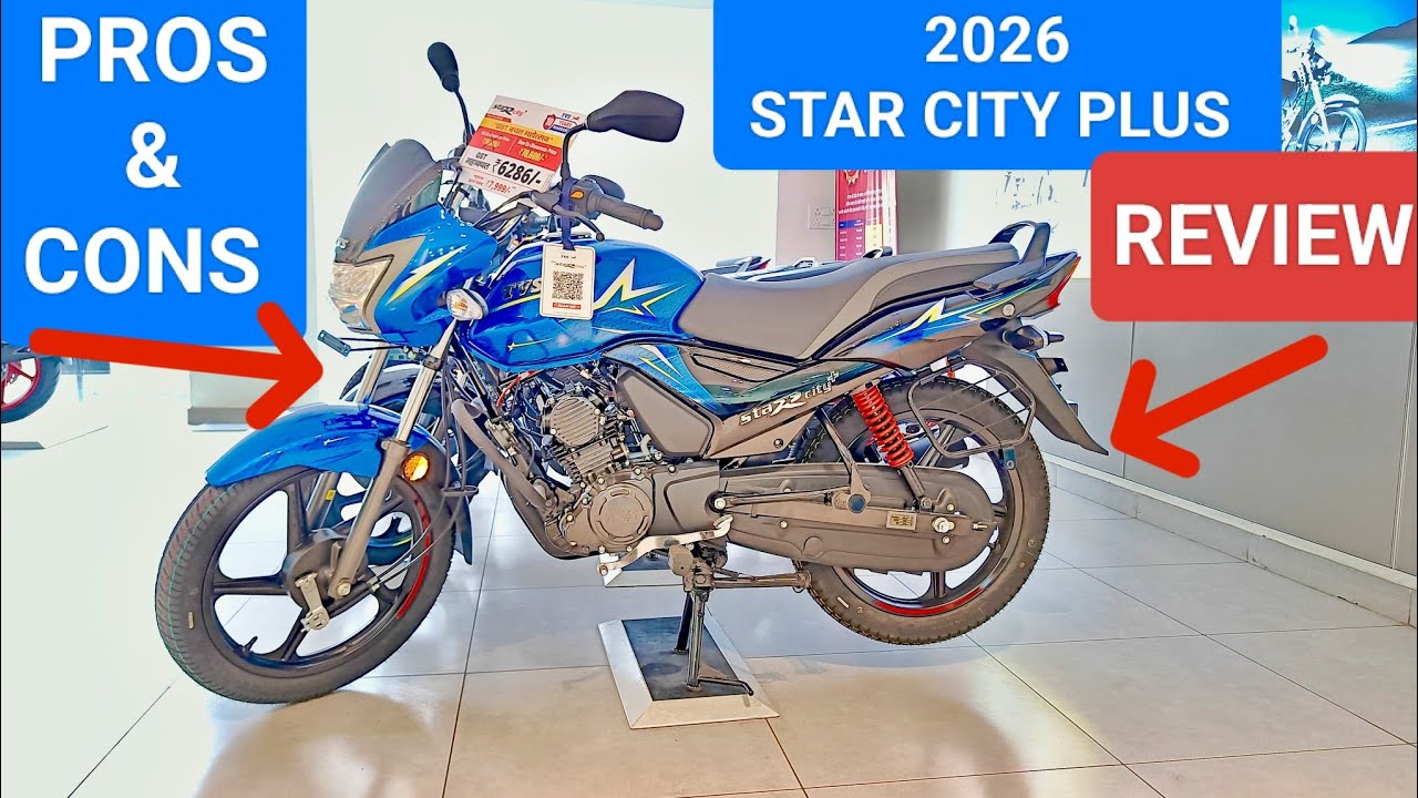 2026 New TVS Star City Plus All Updated Features Pros and Cons Price Mileage Details Review 
