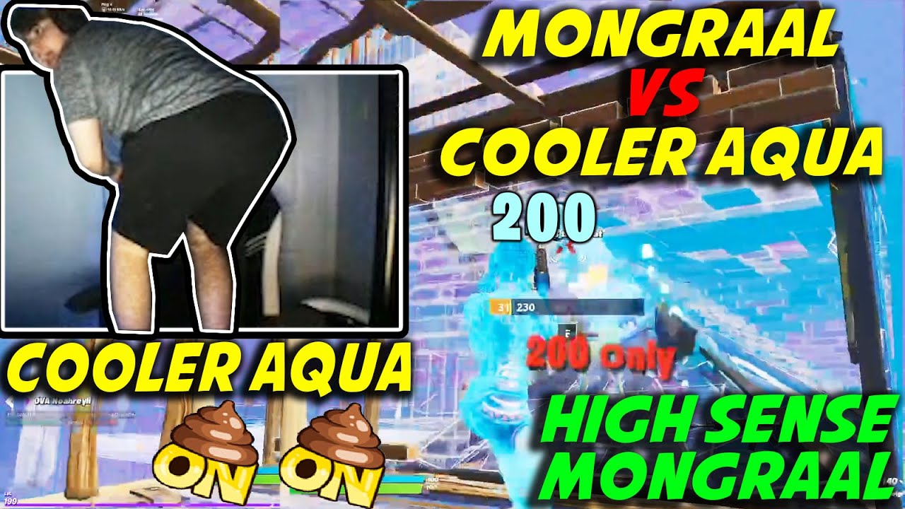 Mongraal *MAX TRY HARD* When Down 4-1 VS COOLER Aqua in Zone Wars & Reveals His *SECRET* Sensitivity