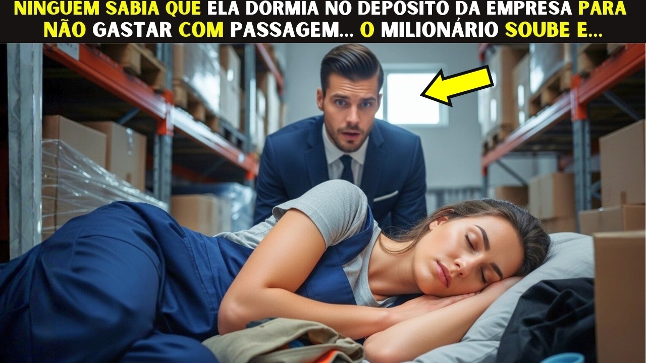 Ninguém sabia que ela dormia no depósito da empresa para não gastar com passagem… Milionário soube e