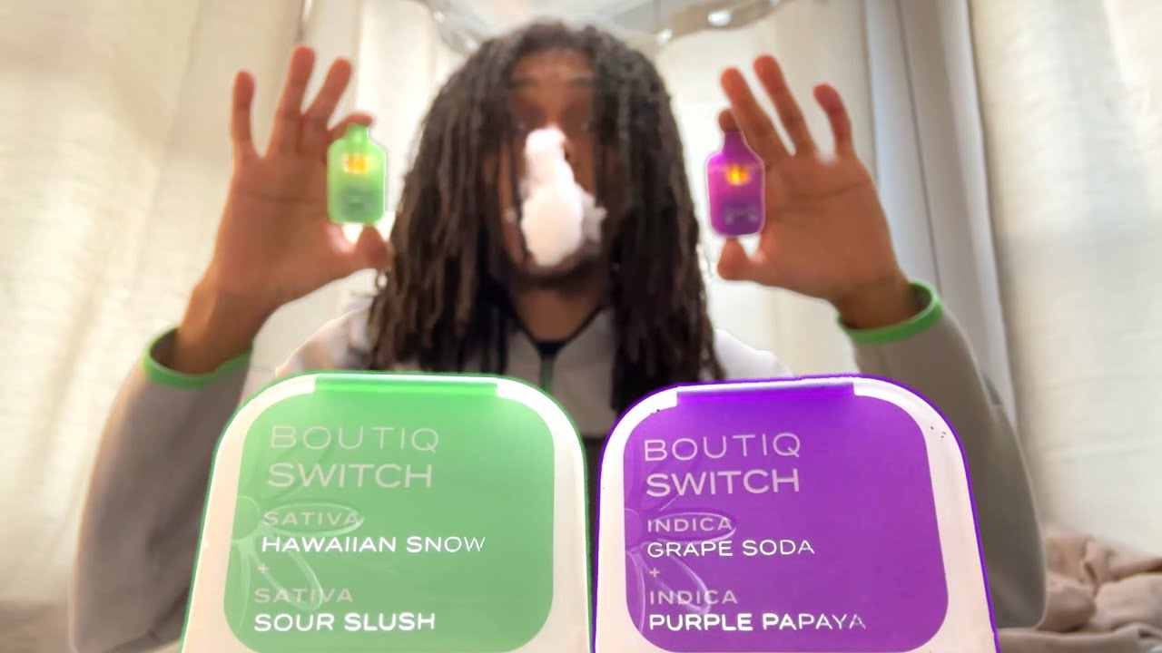 BOUTIQ SWITCH V3 1G (REVIEW) - HAWAIIAN ❄️ X SOUR SLUSH VS 🍇 SODA X 💜 PAPAYA
