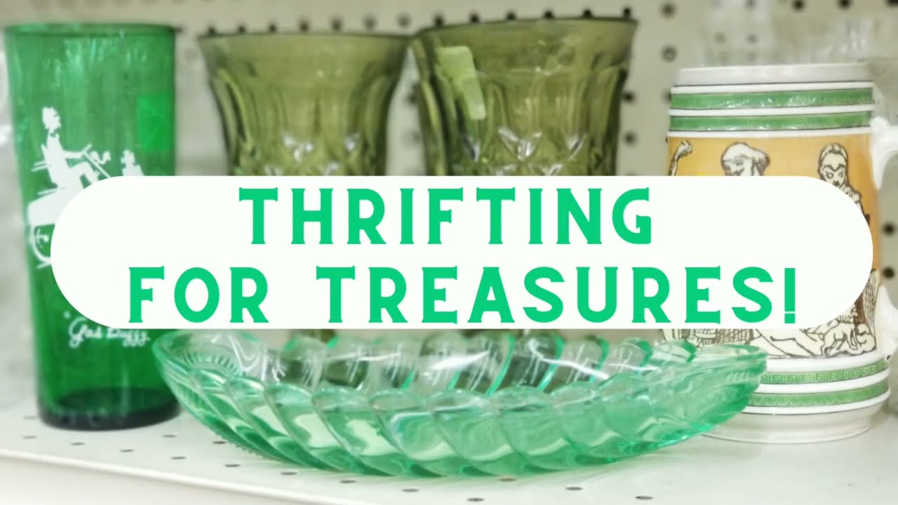 Thrift with Me for Vintage Resale Home Decor and Holiday Finds! Thrifting Finds Cart Shot Haul