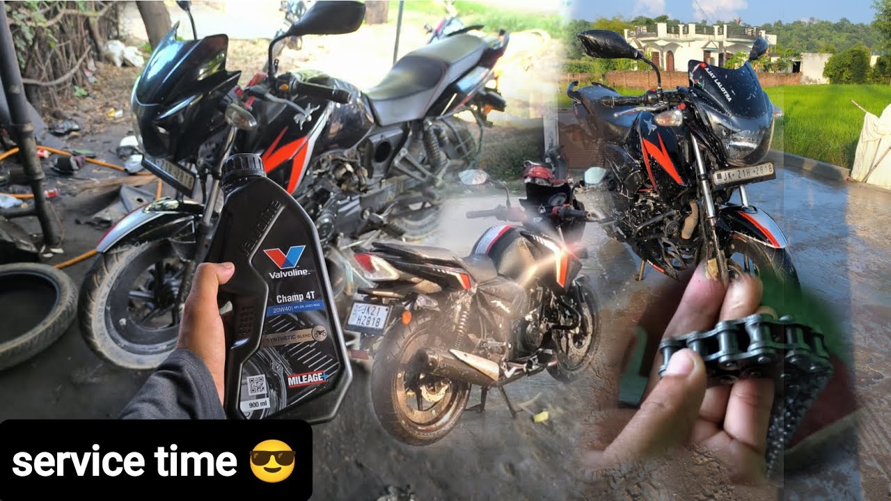 Service of my RTR.. with new. chain and  sprocket  ...At 13000 km..😱 mota kharcha 😱