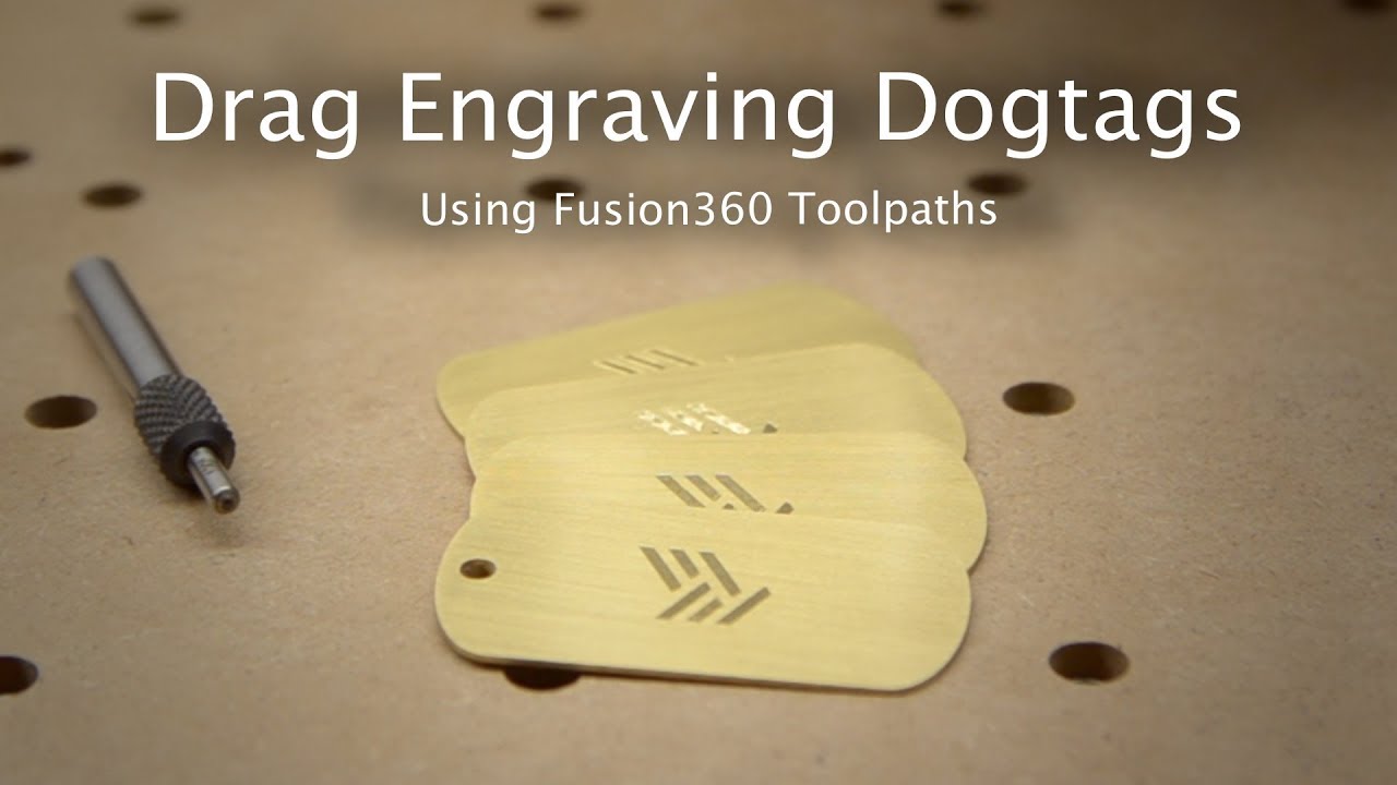 Engraving Brass Dogtags with a Diamond Tip Drag Tool - #119 [CNC]