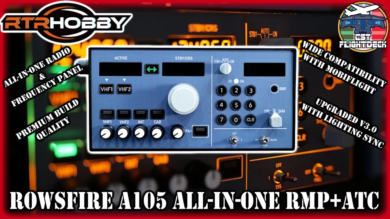 👉This ALL-IN-ONE Airbus RMP-ATC Panel Changes Home Cockpits | Rowsfire A105 Review & Test #RTRhobby