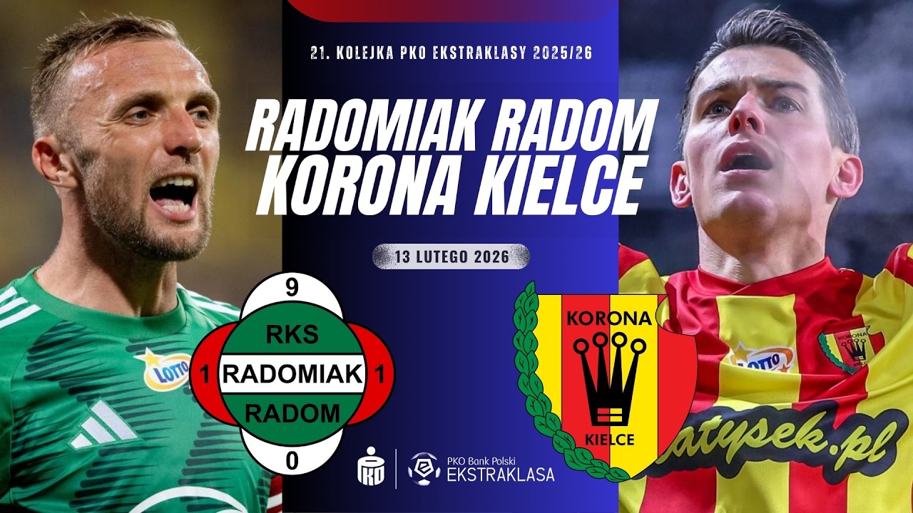 RADOMIAK RADOM 0-1 KORONA KIELCE | 21. KOLEJKA EKSTRAKLASY 2025/26 | RELACJA NA ŻYWO KOMENTARZ LIVE
