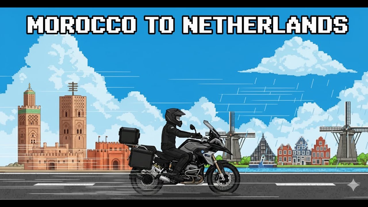 Morocco to Netherlands by Motorcycle 🇳🇱 🇲🇦 | 🇳🇱 🇲🇦 من المغرب إلى هولندا عن   بالدراجة نارية