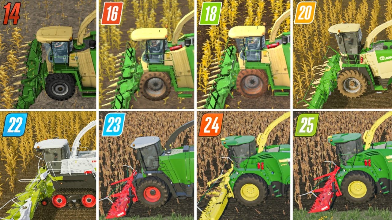 Fs14 vs Fs16 vs Fs18 vs Fs20 vs Fs22 vs Fs23 vs Fs24 vs Fs25 | Chaff Harvesting Compare | Timelapse 