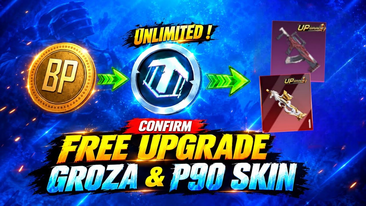 DON'T WASTE LUCKY COINS 😱 GET FREE UPGRADE  GROZA & P90 SKIN IN BGMI & PUBG MOBILE /FREE LUCKY COINS