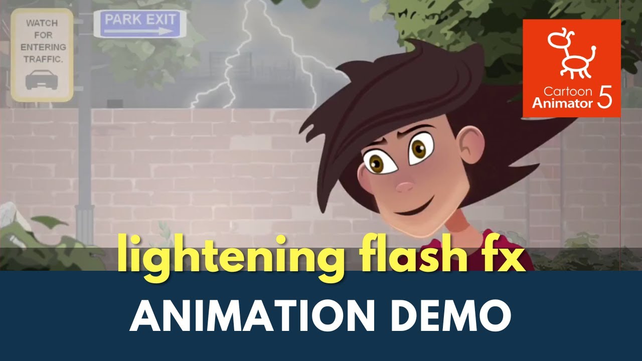 Как создать эффект вспышки молнии в Cartoon Animator 5 — Анимация погодного эффекта