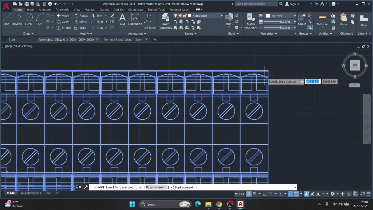 Desain Panel MCC 55kW Ukuran Panel 1900x1000x900 Part 2