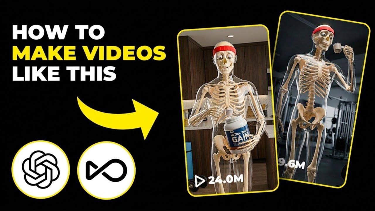 Make Viral Ai Skeleton Educational Shorts With AI (Very Easy Method)