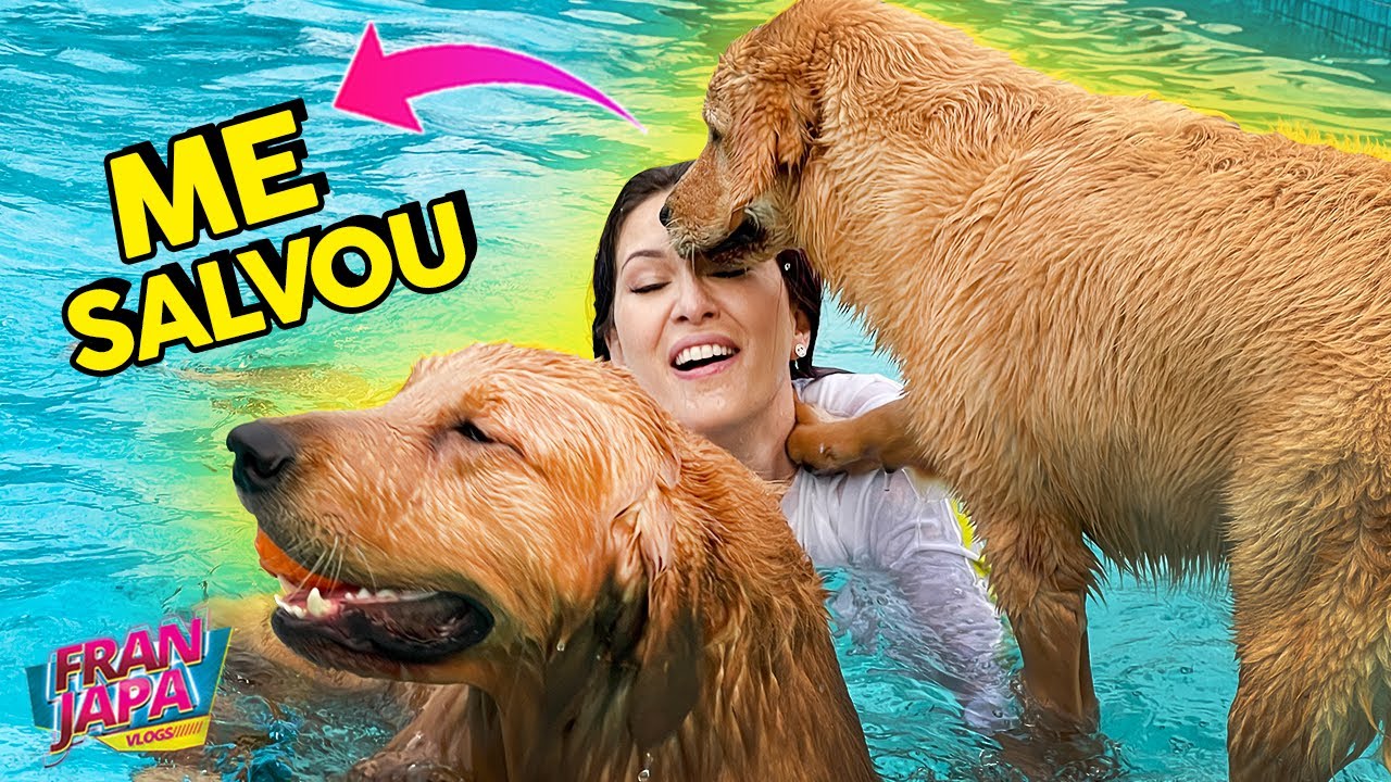 FUI SALVA PELO MEU CACHORRO NA PISCINA !!! - Fran Japa