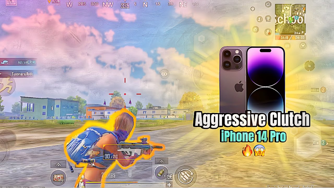 Aggressive Clutch 🔱 iPhone 14 Pro ♻️ New Update 120 FPS ❤️ PUBG/BGMI Test 