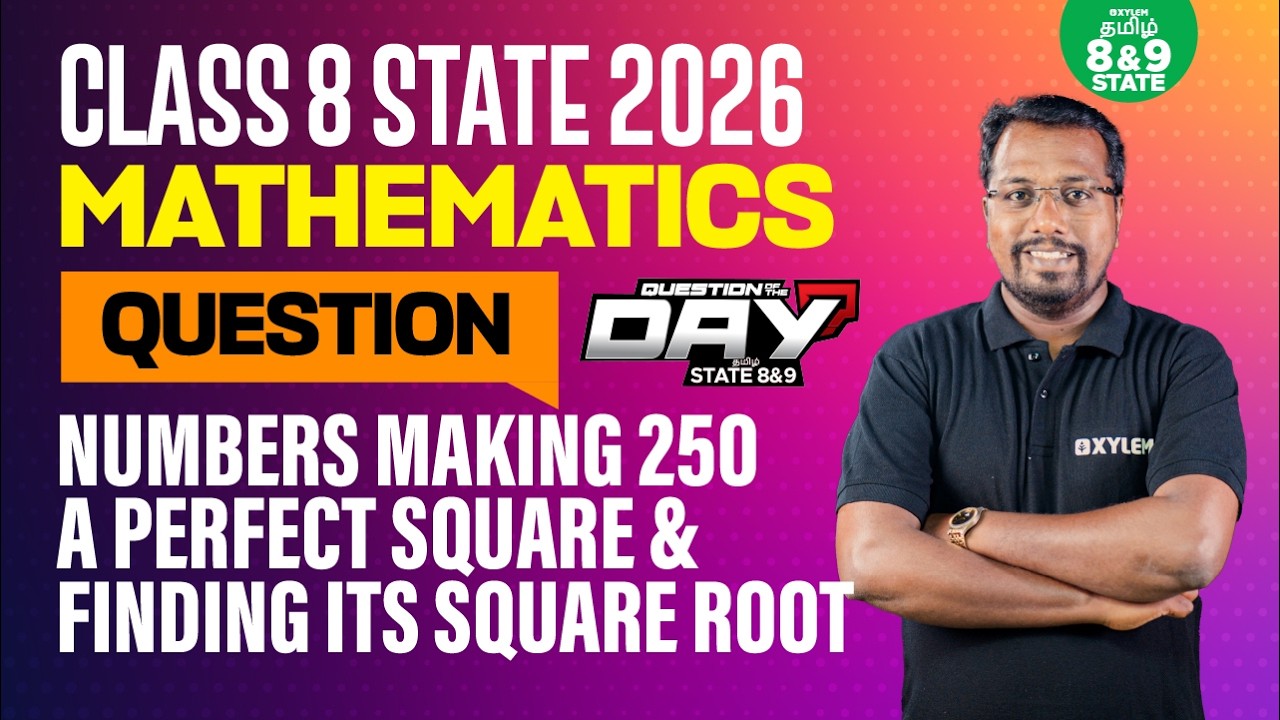 📑 Question Of The Day ❓ Making 250 a Perfect Square | Class 8 Math | Xylem State 8 Tamil