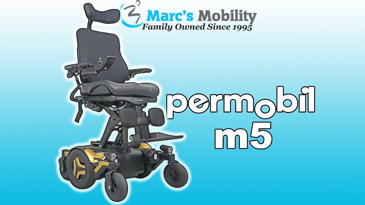 Permobil M5 в полной комплектации с 14-дюймовым лифтом сиденья, цвет 