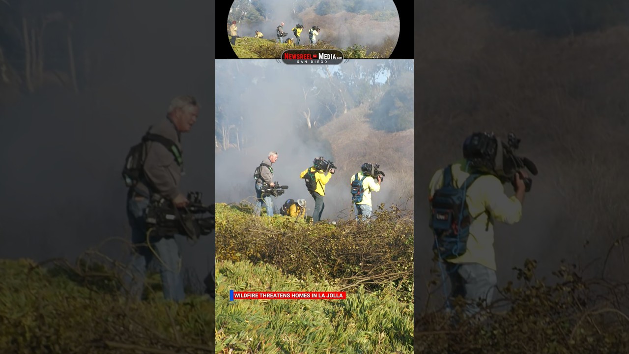 Drone Over Gilman Fire, Intense Fire Fight Caught on Camera | La Jolla | 20250123 Pt.7
