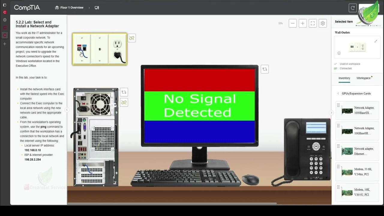 5.2.2 Lab Select and Install a Network Adapter
