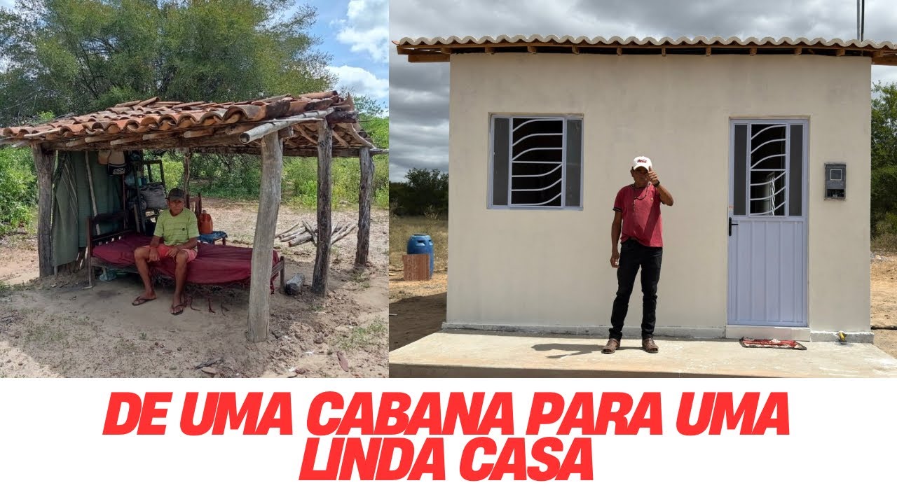 Seu Bosco vivia em uma cabana na mata e hoje entregamos uma linda casa para ele