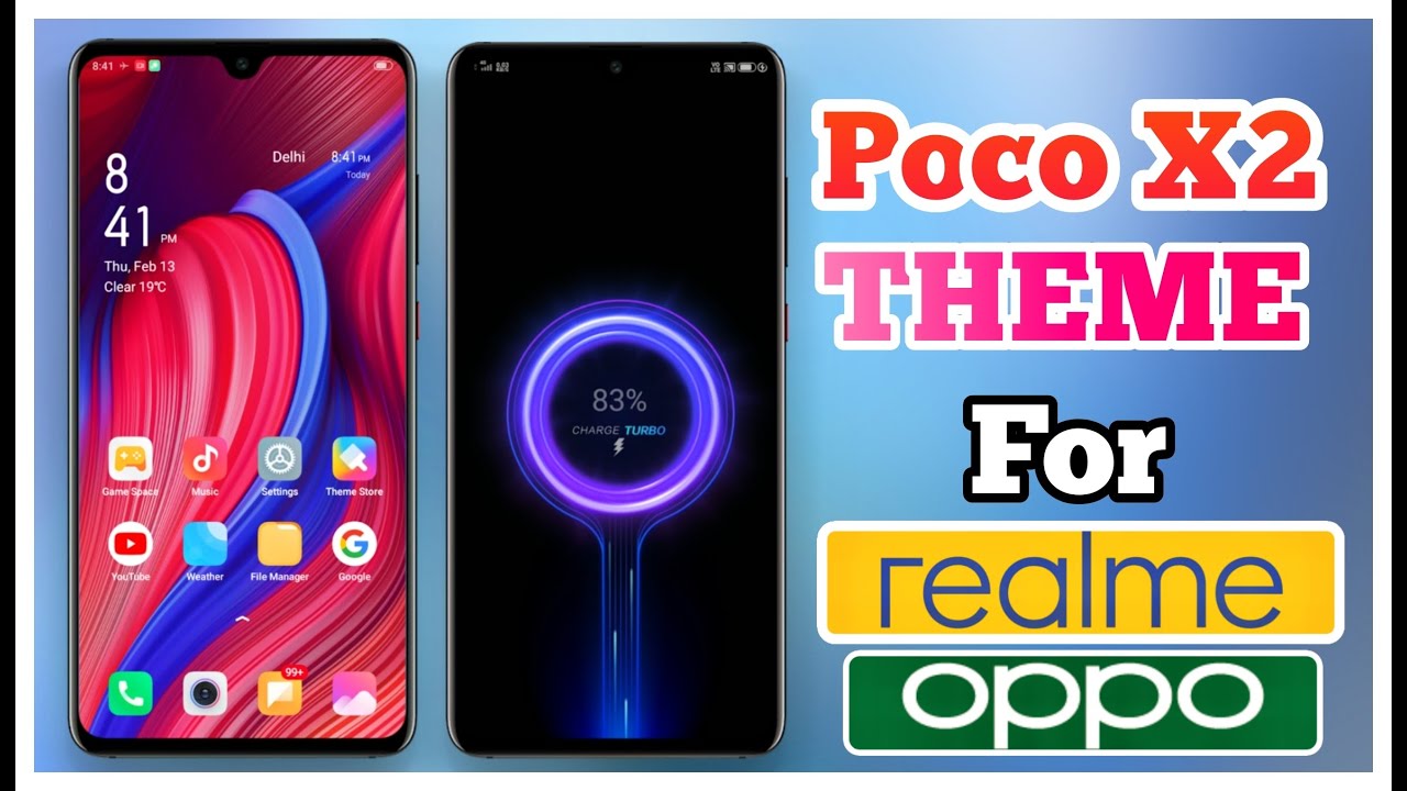 Poco X2 Theme for Realme and Oppo | Miui 11 Theme for Realme & Oppo | new charging animation theme