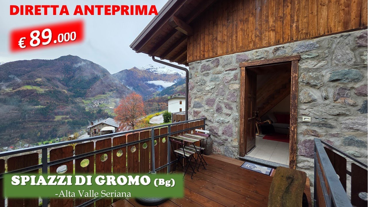 ALTA VALLE SERIANA: SPIAZZI DI GROMO (BG), appartamento arredato su 2 livelli