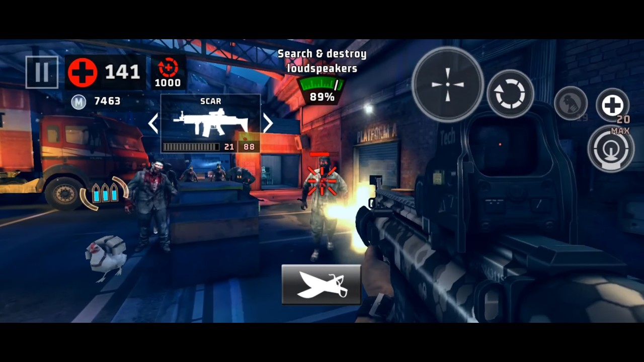 DEAD TRIGGER 2 SA80 VS SCAR COMPARISON GAMEPLAY UNCUT 15 MINUTES NO HIT RUN #dt2