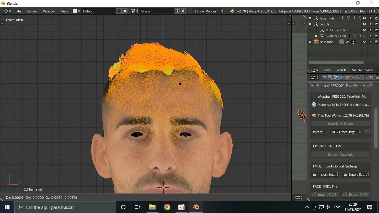 CONVERTIR HAIR FIFA 22 A PES 21 | TUTORIAL by ALASKA17S