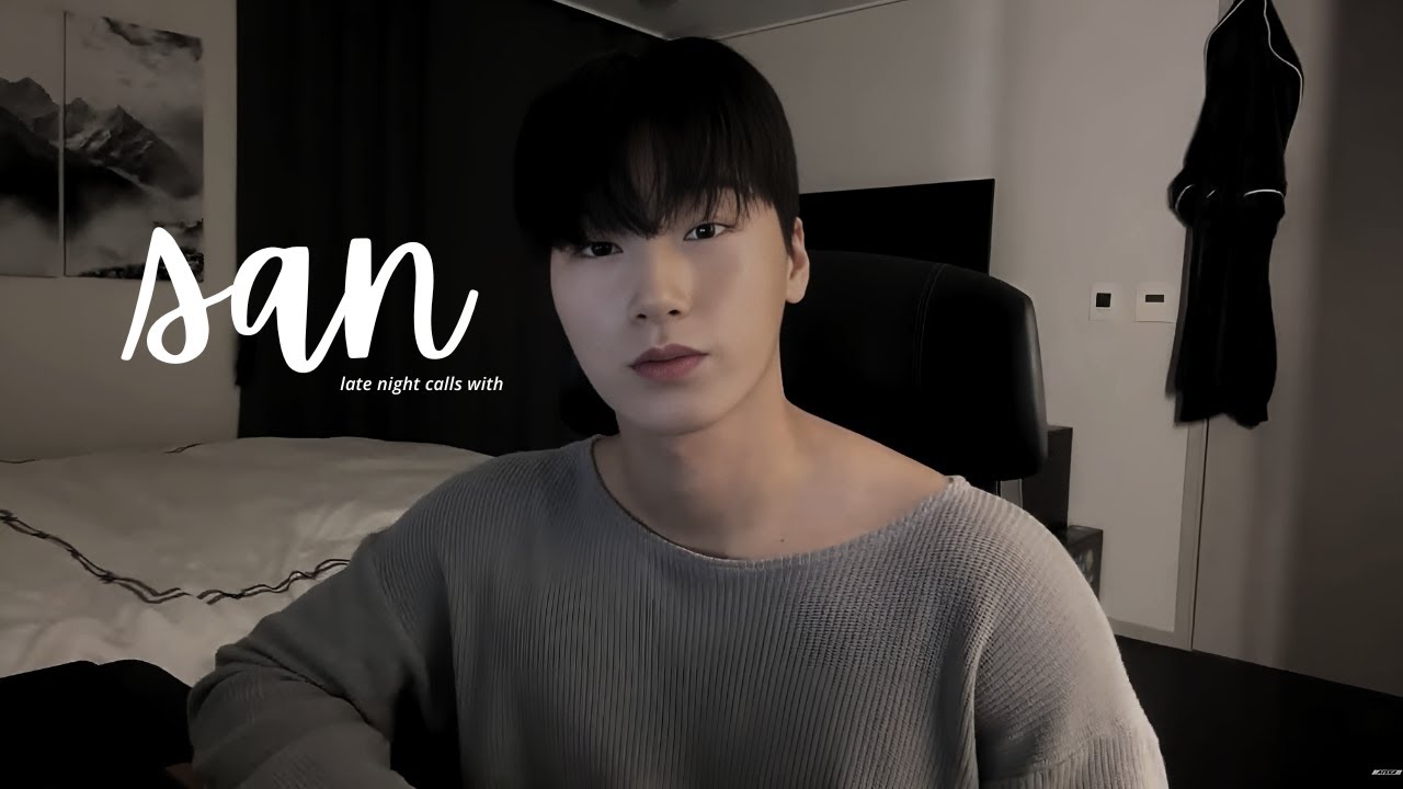 ateez imagine: late night calls with san.