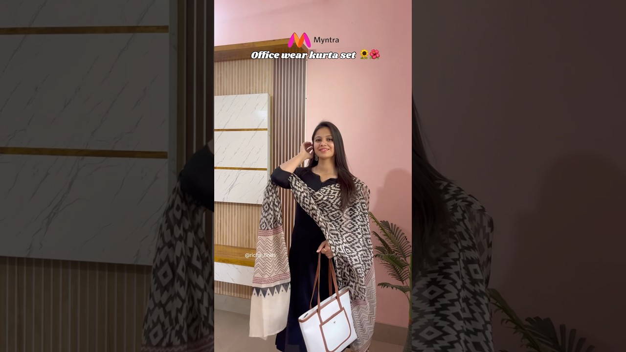 Myntra Office wear kurta sets 🌻&hearts;️🦚#myntra #kurtaset #ethnicwear #officewear #myntrahaul #shorts