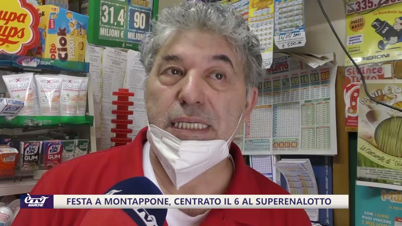 Montappone in festa, centrato il 6 al SuperEnalotto