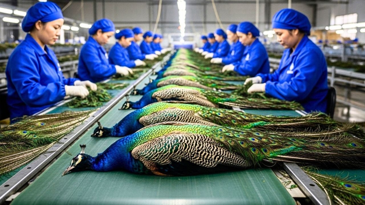 Cómo los Granjeros Ganan Criando Pavos Reales por sus Valiosas Plumas
