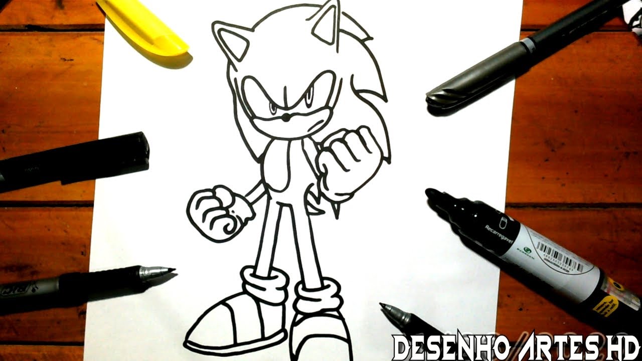 COMO desenhar o SONIC do Filme_FÁCIL FÁCIL