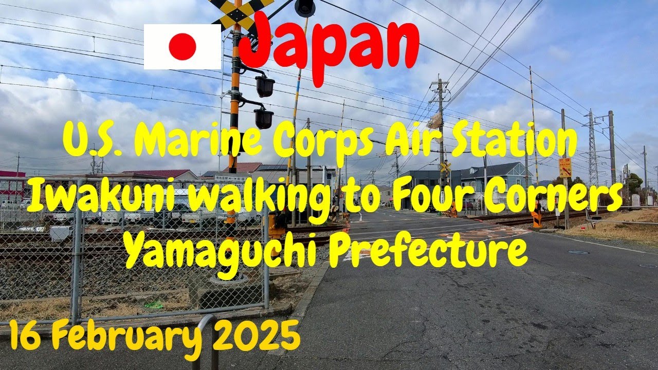 U.S. Marine Corps Air Station Iwakuni walking to Four Corners - Iwakuni - Japan - 16 Feb 2025