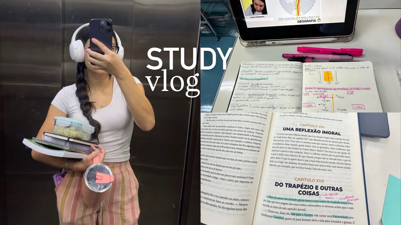 study vlog | um dia produtivo na minha rotina de vestibulanda de medicina 