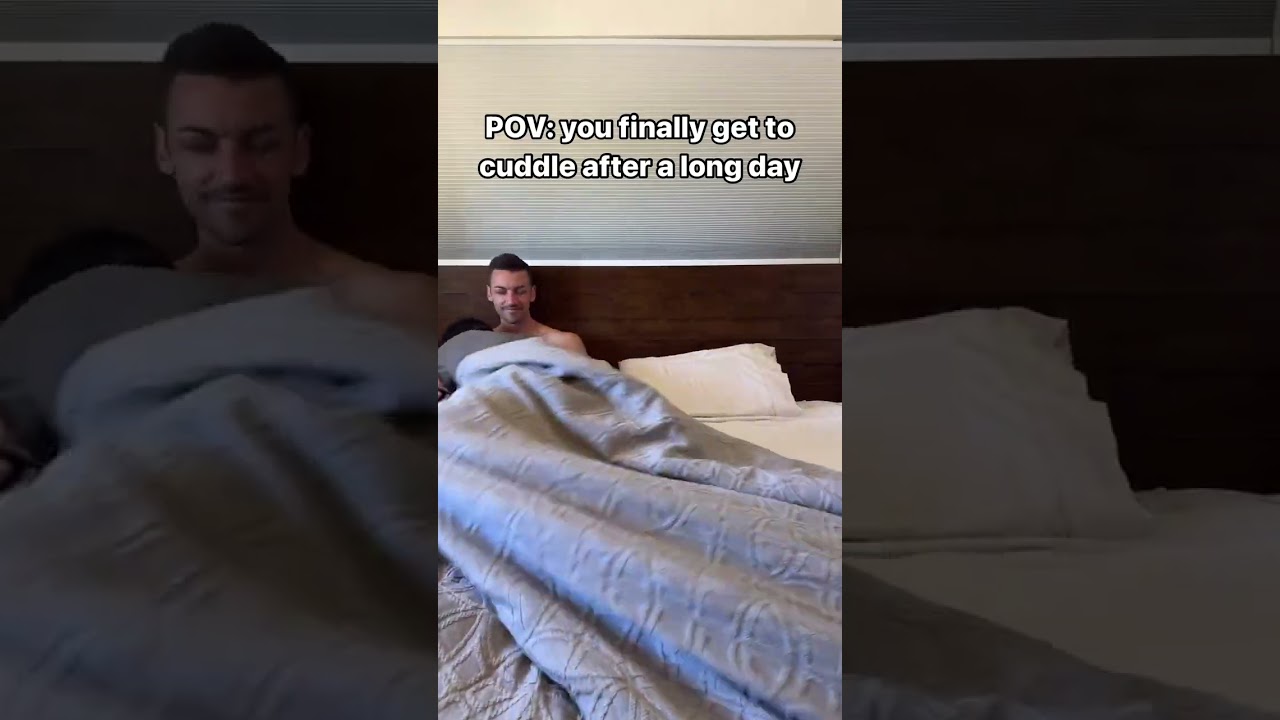 Wait for the yelp 😂 who can relate? #cuddlebuddy #couples #relationshipgoals #couplevideos