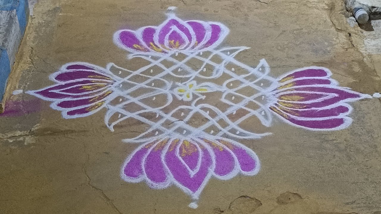 6புள்ளி 4வரிசை 4முடிய 🌺 ❤️✨#kambikolam #pulikolam #dailykolam #superkolam