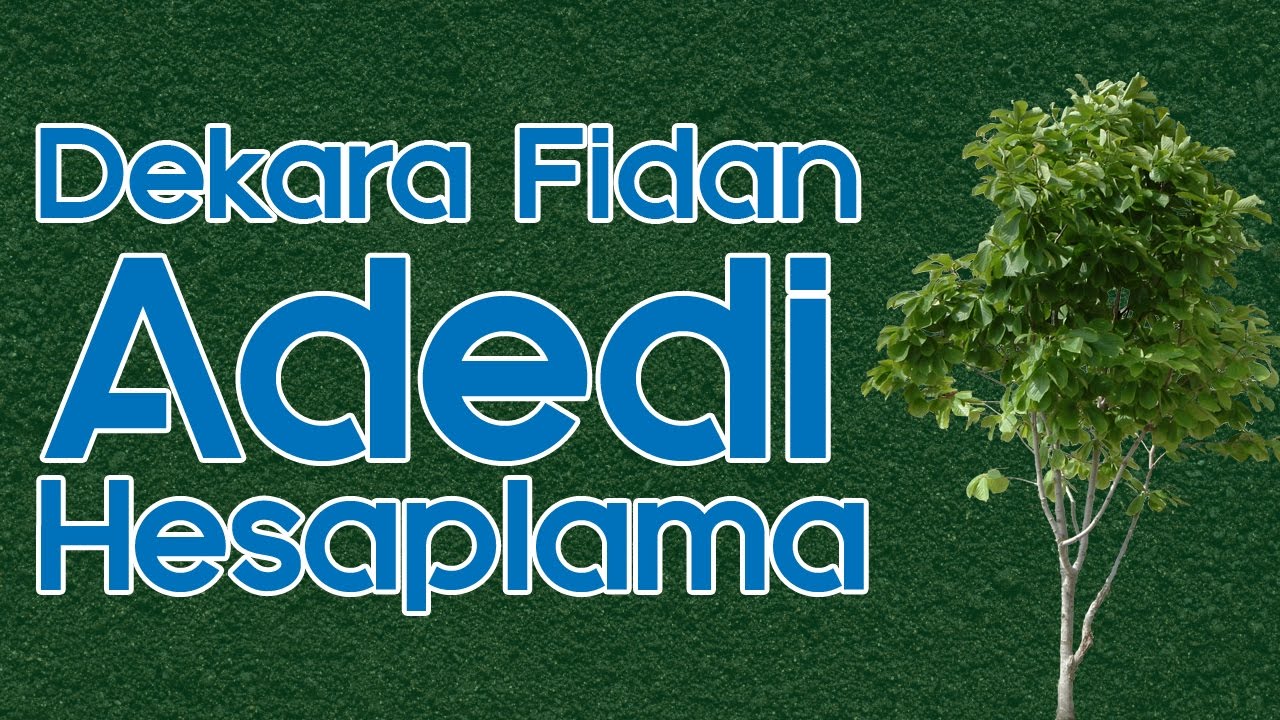 Dekara Fidan Sayısı Hesaplama - Dikim Sistemleri