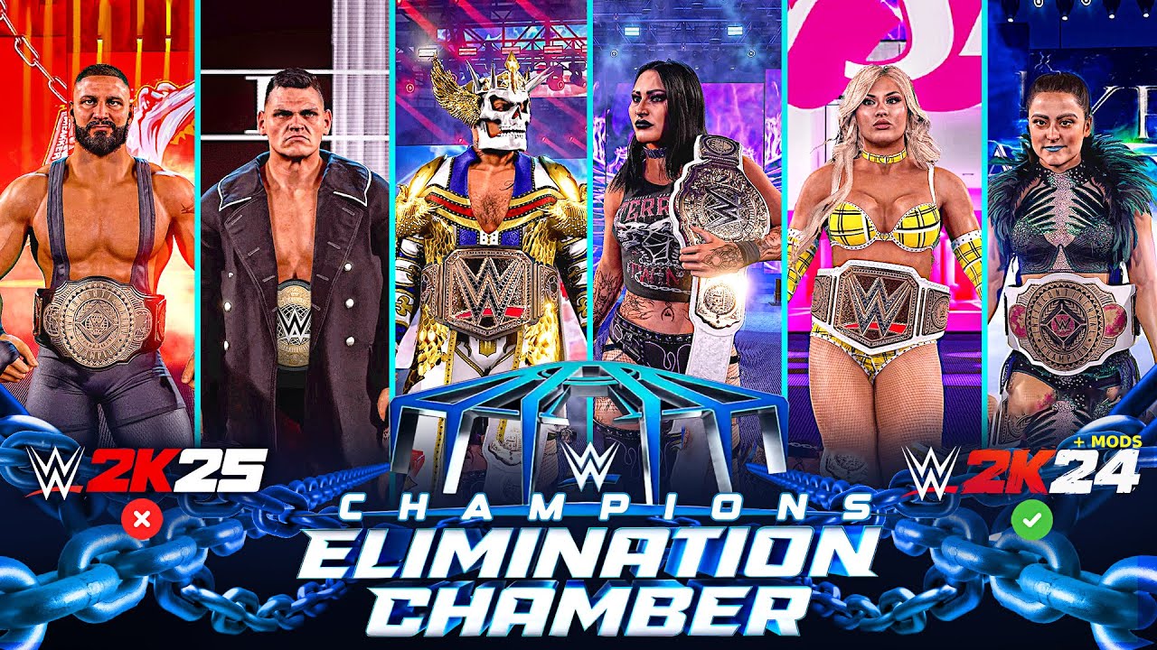 WWE 2K25 Gameplay Concept Intergender Elimination Chamber Match
