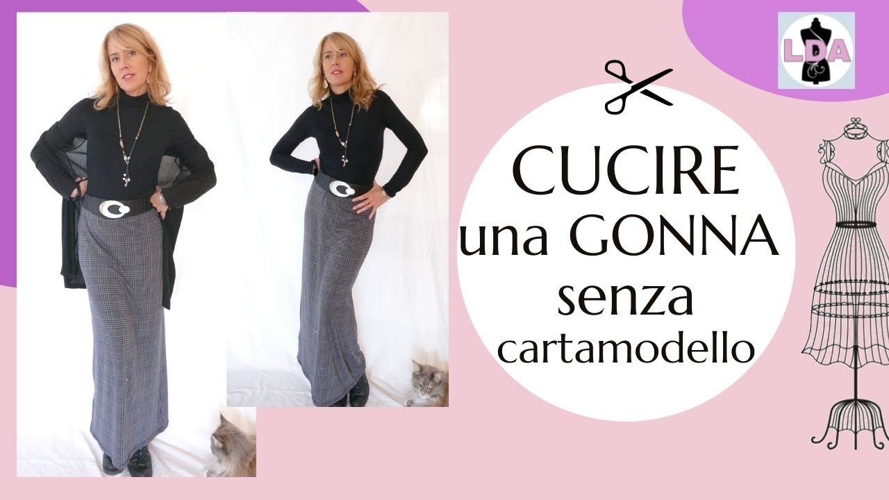 Cucire una gonna lunga senza cartamodello in 10'