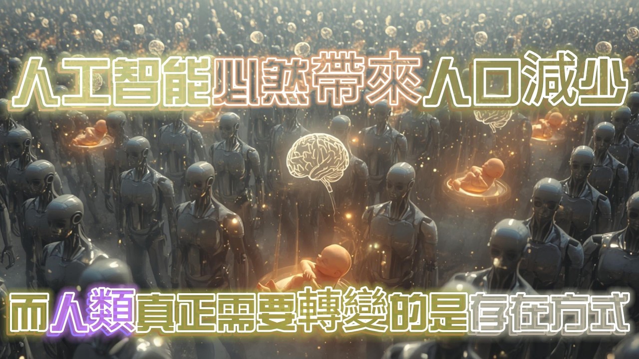 人工智能必然帶來人口減少，而人類真正需要轉變的是存在方式///#第三隻眼  #煉金術 #神秘學 #瑪雅智慧#靈性修行 #光頻能量 #高我連結 #神秘符號 # #深層覺知
