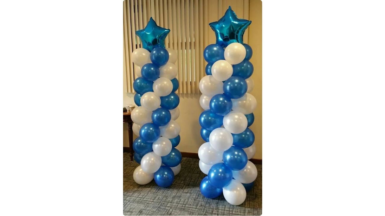اسهل طريقه لعمل ستاند /عمود البلالين / how to make balloons tower