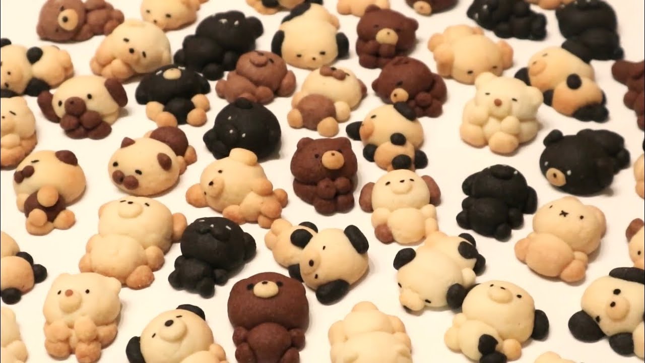 どうぶつスノーボールクッキーの作り方🍪animal snowboll cookies