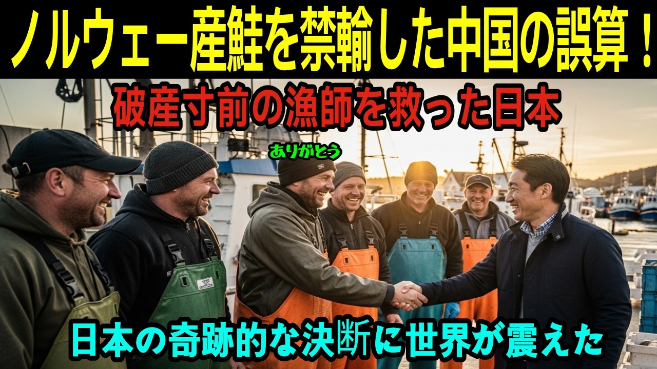 【海外の反応】ノルウェー産鮭を禁輸した中国の誤算！破産寸前の漁師を救った日本の奇跡的な決断に世界が震えた