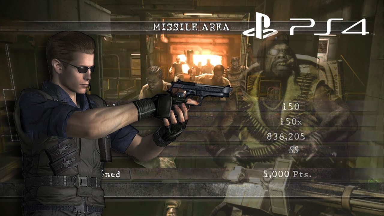 Missile Area Solo 836,205 Wesker STARS | Resident Evil 5 PS4 Mercenaries United