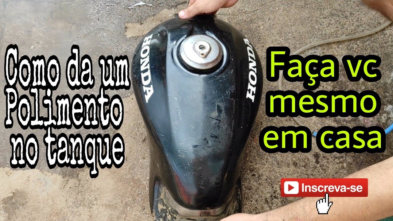 Recuperando a pintura do tanque da moto | passo a passo